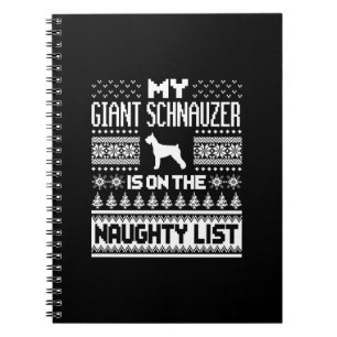 Cuaderno schnauzer gigante en lista traviesa navidades feos