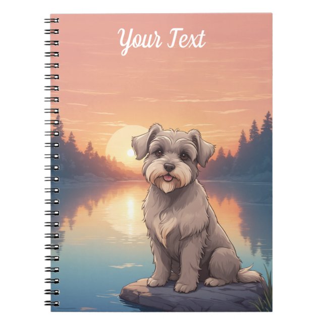 Cuaderno Schnauzer junto al lago (Frente)