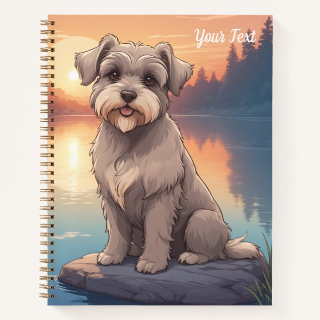 Cuaderno Schnauzer junto al lago (Anverso)