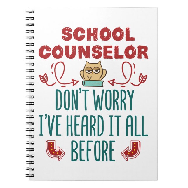 Cuaderno School Counselor Funny Heard It All Before (Frente)