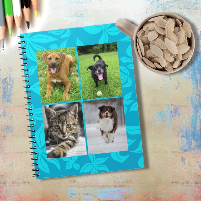 Cuaderno School Four Photo Blue Flowers Classroom (Subido por el creador)