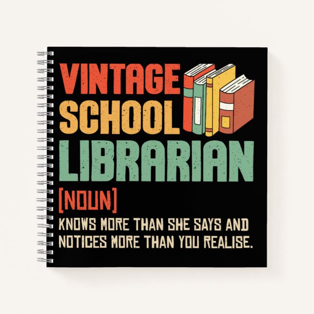 Cuaderno School Librarian Pronunciation Funny (Anverso)