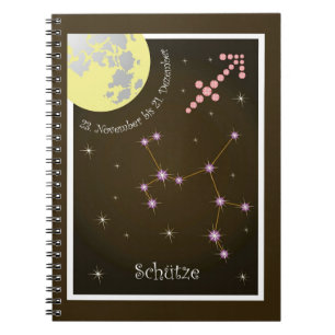 Cuaderno Schütze 23. Noviembre bis 21. Dezember Notizheft