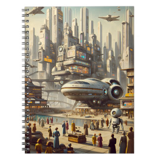 Cuaderno Sci-Fi Retro-Futurista Dinámico