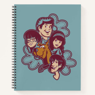 Cuaderno Scooby-Doo de flores paisas y la pandilla