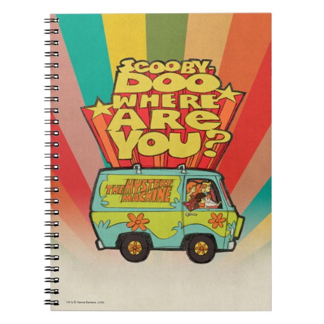Cuaderno Scooby-Doo | "¿Dónde Estás?" Retro Personalizado V (Frente)