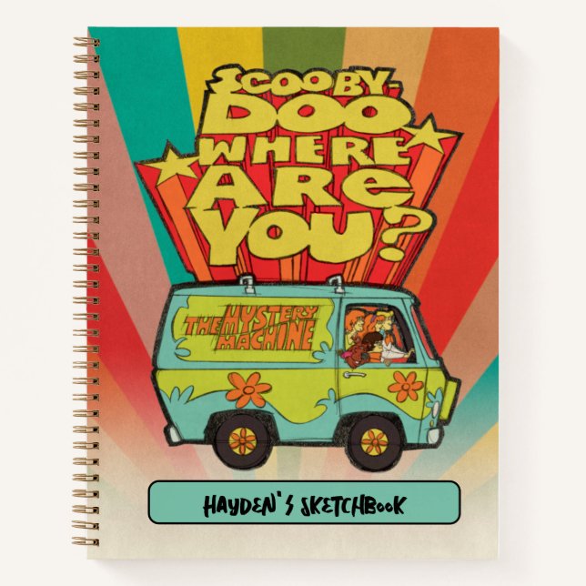 Cuaderno Scooby-Doo "¿Dónde Estás?" Retro Van Sketch (Anverso)