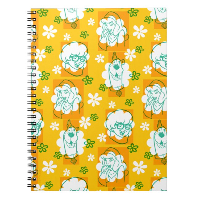 Cuaderno Scooby-Doo | Patrón floral de caracteres (Frente)