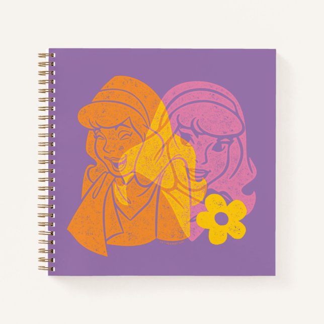 Cuaderno Scooby-Doo | Retrato de flores de Daphne (Anverso)