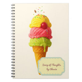 Cuaderno Scoop of Thoughts - Helado personalizado