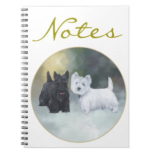 Cuaderno Scottie Westie Invierno