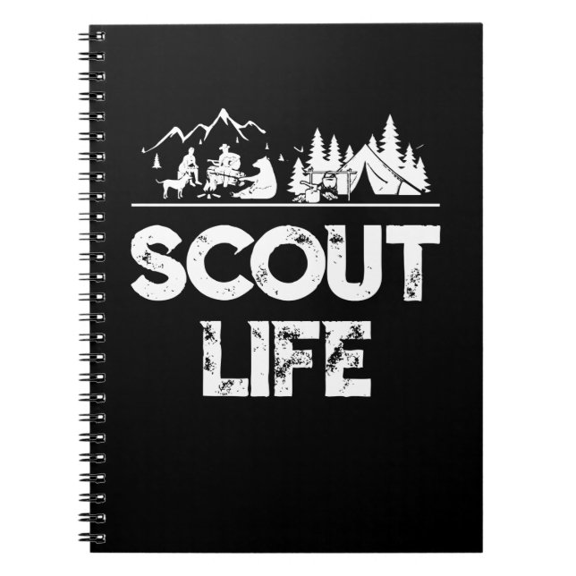 Cuaderno Scout Life Scouting Lovers Regalos Senderismo Camp (Frente)