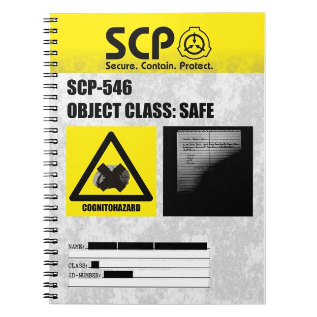 Cuaderno SCP - 546 "A Notebook" (Frente)
