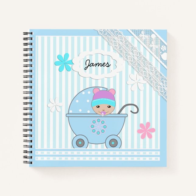 Cuaderno Scrapbook for boy, álbum de fotos para boy (Anverso)