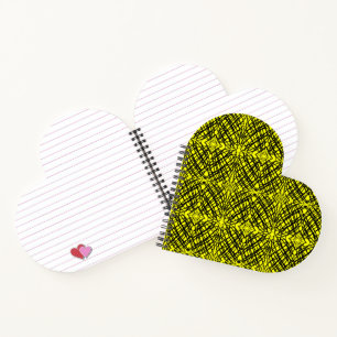 Cuaderno Scribe simple   Tejido Espejo   Amarillo   Corazón