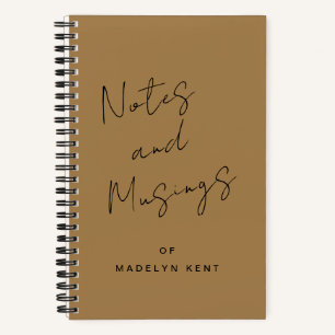 Cuaderno Script Caligrafía oro personalizado