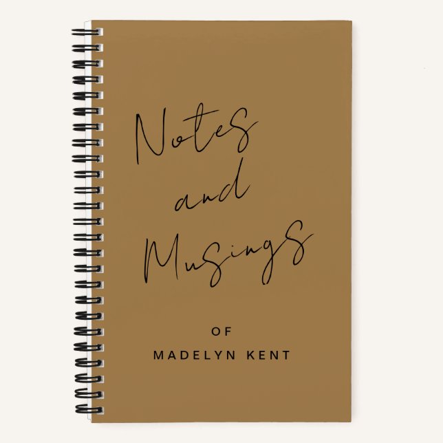 Cuaderno Script Caligrafía oro personalizado (Anverso)