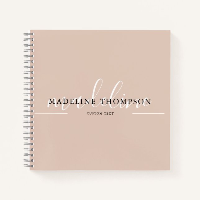 Cuaderno Script de caligrafía de Boho Beige (Anverso)