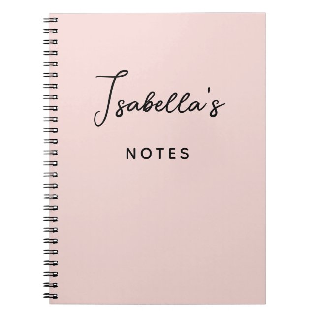 Cuaderno Script Moderno de Firma Manuscrita Rubor (Frente)