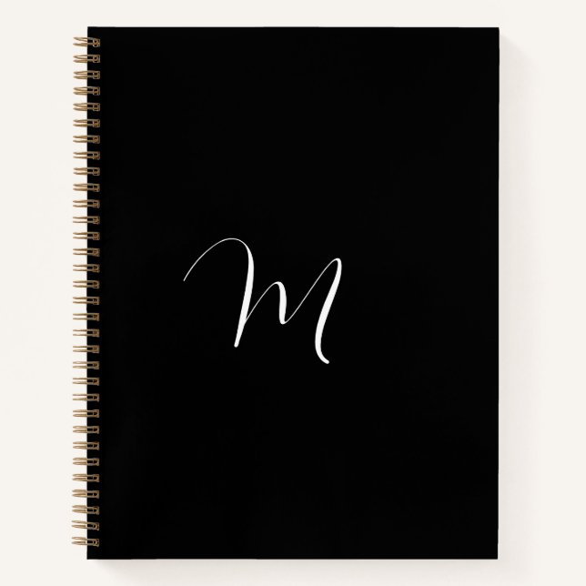 Cuaderno Script Monograma Black (Anverso)