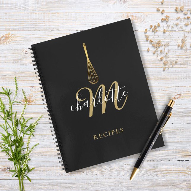 Cuaderno Script Monograma Receta de Whisky de Oro Negro (Subido por el creador)