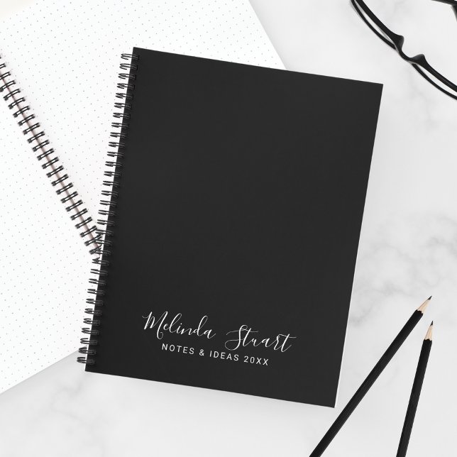 Cuaderno Script profesional moderno negro y blanco (Subido por el creador)