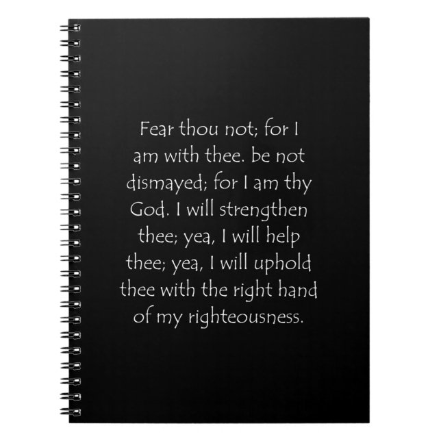 Cuaderno Scripture Quote Isaiah 41 10 (Frente)