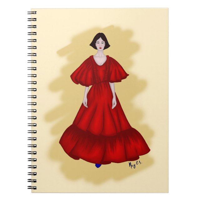 Cuaderno Sculptural Red Gown with Minimalist Mood (Frente)