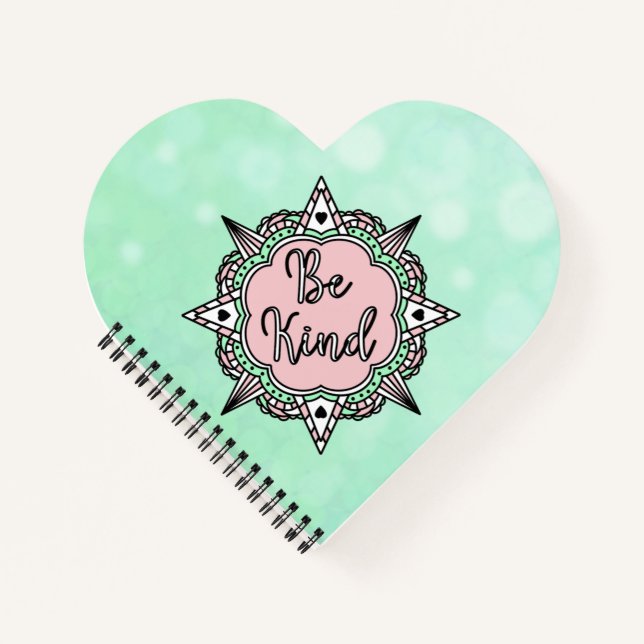 Cuaderno Sé amable | Mint Green y Pink (Anverso)