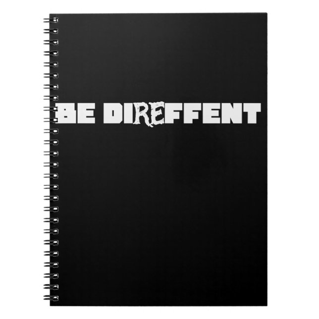 Cuaderno Sé diferente (Frente)