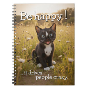 Cuaderno Sé feliz - Impulsa a la gente Loca - Gato