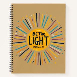 Cuaderno Sé la Luz Cristiana Mateo 5:14 Inspiración