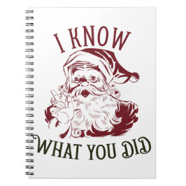 Cuaderno Sé lo que hiciste Navidad Vintage