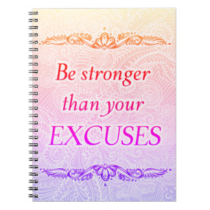 Cuaderno Sé más fuerte que tus excusas - Ofertas positivas