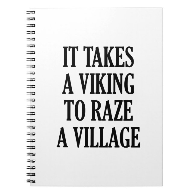 Cuaderno Se Necesita Un Viking Para Descansar Un Pueblo (Frente)