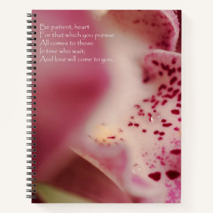 Cuaderno Sé paciente corazón - Orquídea