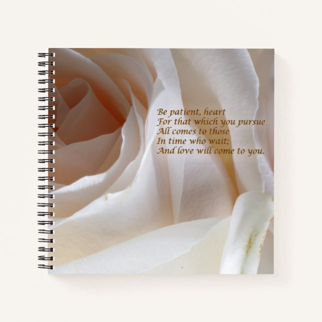 Cuaderno Sé paciente corazón - Rosa (Anverso)