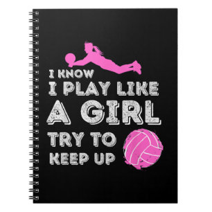 Cuaderno Sé que juego como una niña, trata de mantener el r