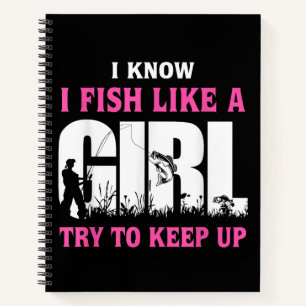 Cuaderno Sé que pesco como una niña, trata de mantener el r