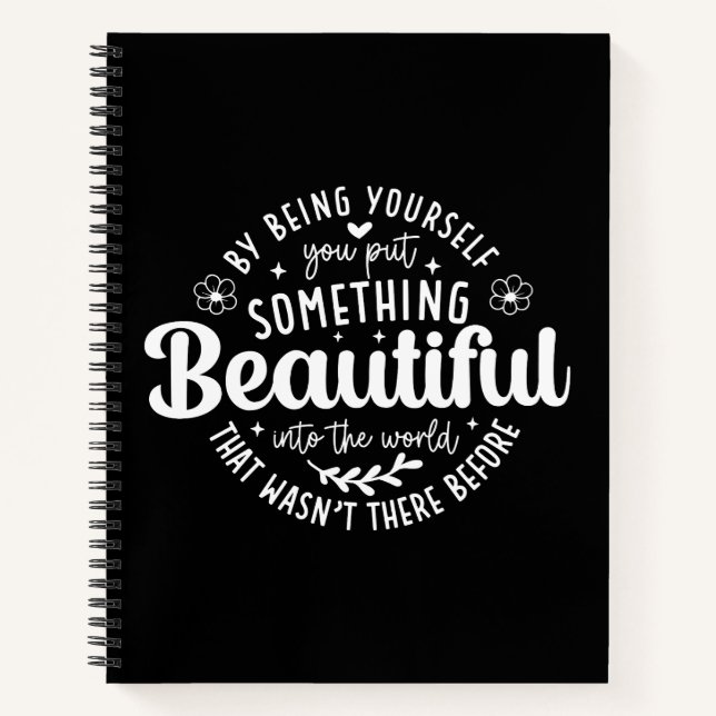 Cuaderno Sé Tú Algo Hermoso Cita (Anverso)