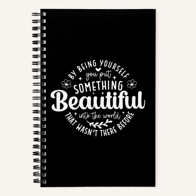 Cuaderno Sé Tú Algo Hermoso Cita (Anverso)