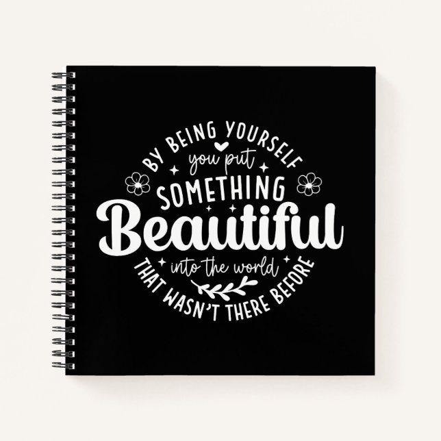 Cuaderno Sé Tú Algo Hermoso Cita (Anverso)