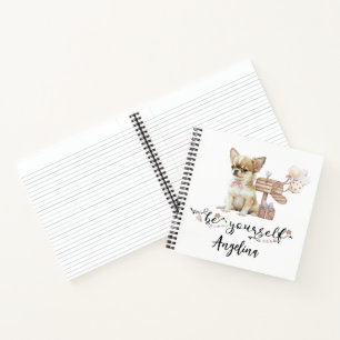 Cuaderno Sé tú mismo pipa Chihuahua personalizada