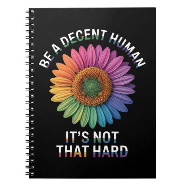Cuaderno Sé un humano decente no es tan difícil (Frente)