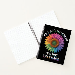 Cuaderno Sé un humano decente no es tan difícil