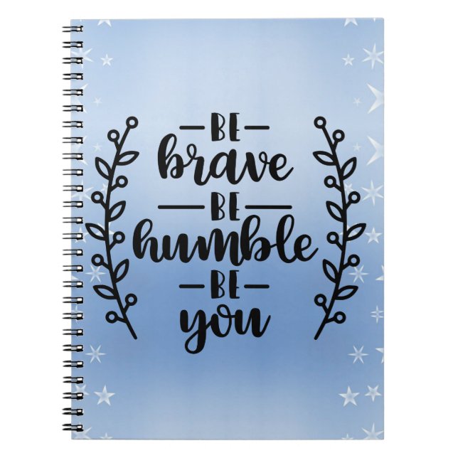Cuaderno Sé valiente, sé humilde. (Frente)