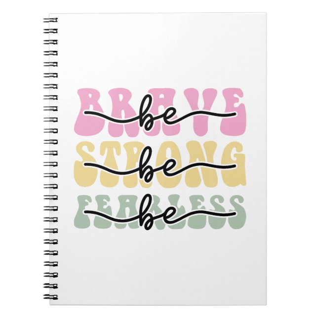 Cuaderno Sé valiente y sé fuerte sin miedo (Frente)