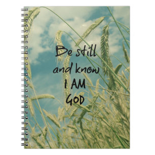 Cuaderno Sé y sé que soy Dios Verso de la Biblia