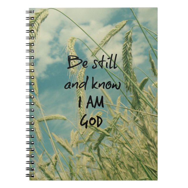 Cuaderno Sé y sé que soy Dios Verso de la Biblia (Frente)