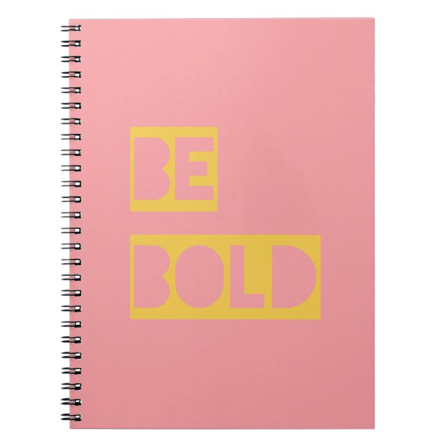 Cuaderno Sea amarillo inspirador intrépido del rosa de la (Frente)
